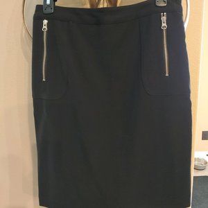 Size 4 - Black INC skirt with zipper detailing